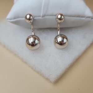 Elegant Gold Ball Stud Earrings